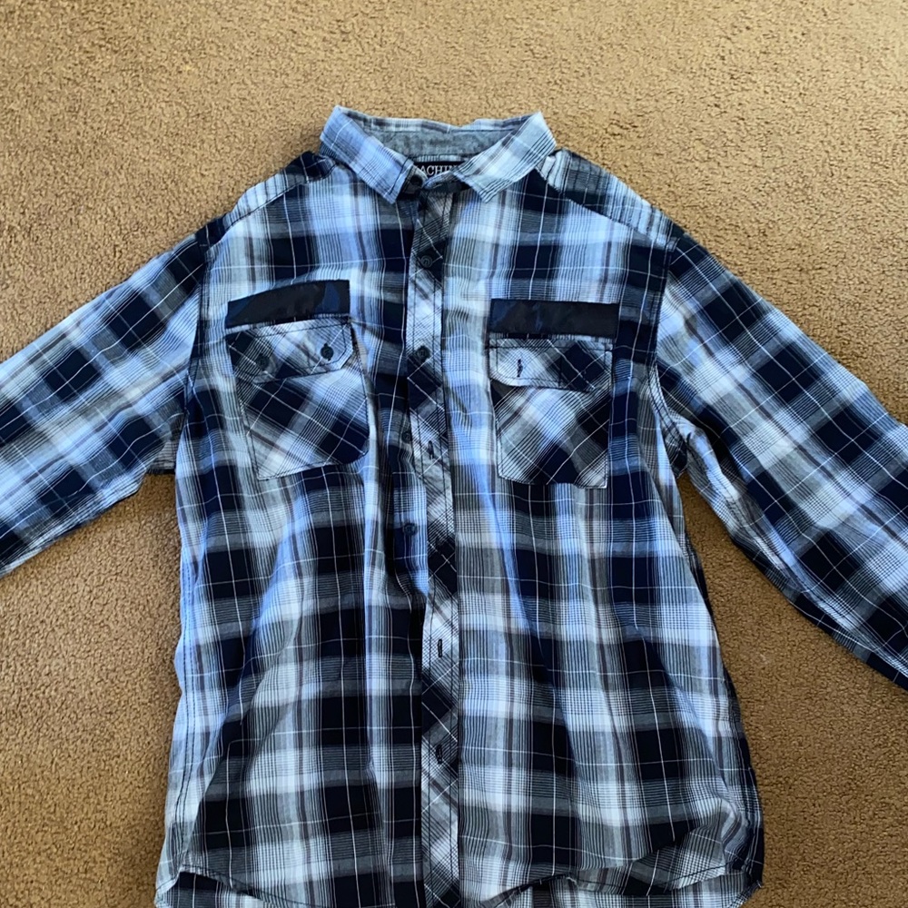 Gray/black/white flannel shirt Size XL